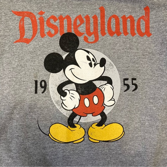 DISNEY Classic Vintage Inspired 1955 Mickey Mouse Gray Crewneck Size S - Picture 3 of 7